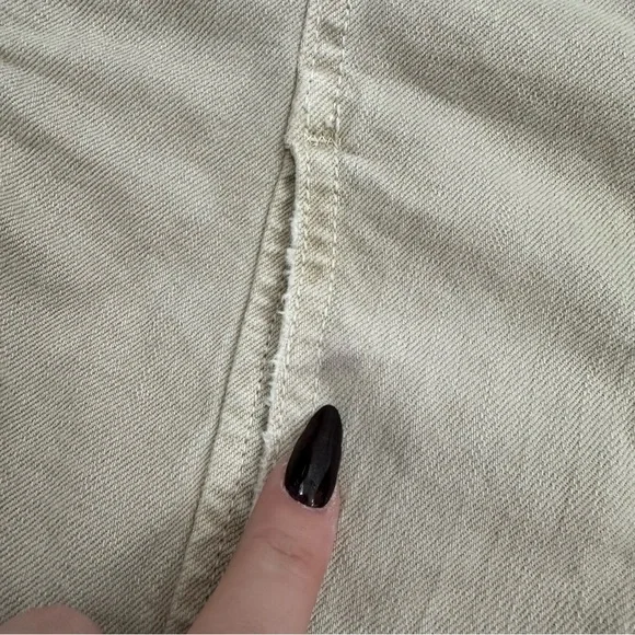 Mother Denim The Fly Away Jacket in Beige Sand Casual Boho Chic Crop Fit - Picture 10 of 10